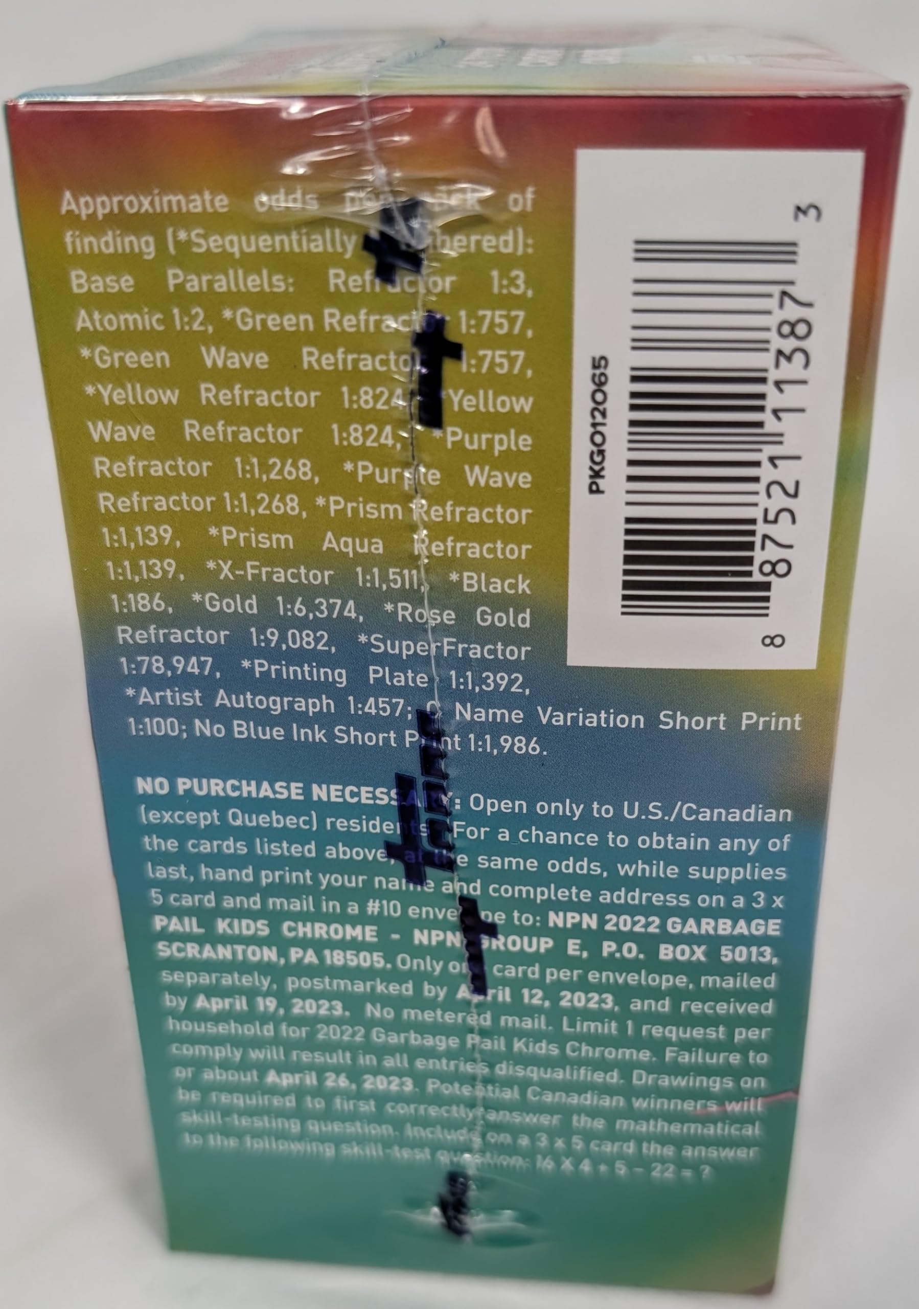 Amazon.com: 2-Pack 2022 Topps Garbage Pail Kids Chrome Series 5